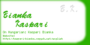 bianka kaspari business card